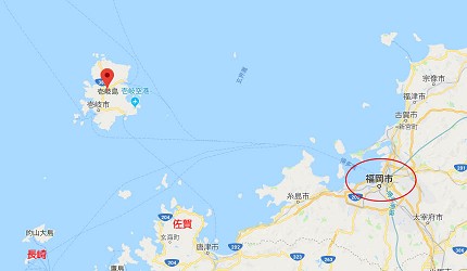 九州長崎福岡景點離島壹岐島位置
