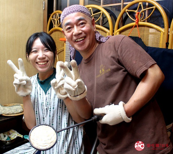 熊本县北景点推荐山鹿市米米惣门老街日式煎饼体验